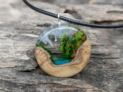 Mystic Forest Resin Pendant