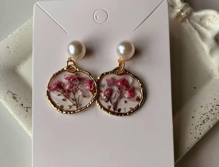 Blossom Pearl Acrylic Earrings - Image 1
