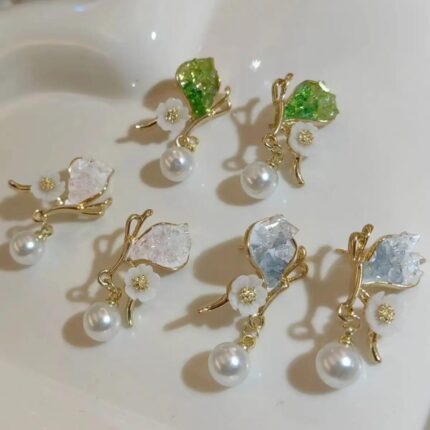 Golden Bloom Hoops Earrings